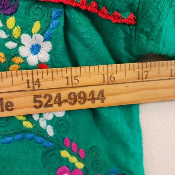 YZXDORWJ Peasant Top XL Embroidered Floral Boho Artsy Mexican Artsy Cotton - Picture 15 of 16